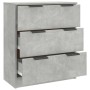 Credenza Grigio Cemento 60x30x70 cm in Legno Multistrato