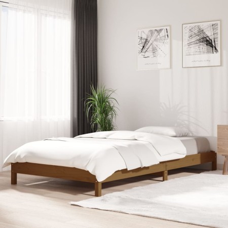 Letto Impilabile Miele 90x190 cm in Legno Massello di Pino