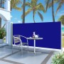 Tenda da Sole Laterale Retrattile 140 x 300 cm Blu