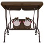 Dondolo a Panchina per Bambini Marrone 115x75x110 cm in Tessuto