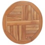 Piano Tavolo in Legno Massello di Teak Rotondo 2,5 cm 60 cm