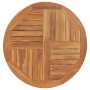 Piano Tavolo in Legno Massello di Teak Rotondo 2,5 cm 80 cm