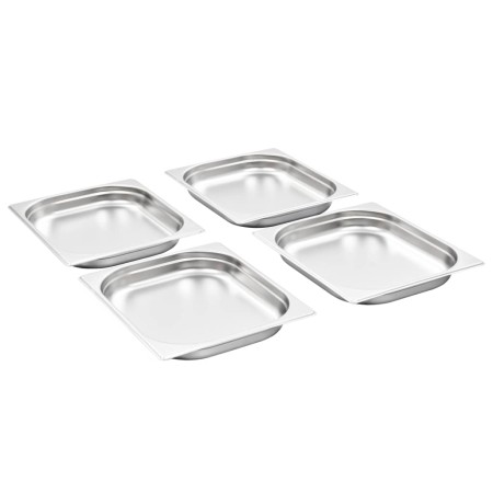 Contenitori Gastronorm 8 pz GN 1/2 40 mm in Acciaio Inox