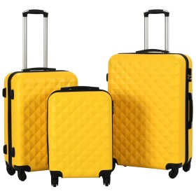 Set Trolley a Custodia Rigida 3 pz Giallo in ABS