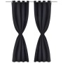 Tenda Oscurante con Occhielli in Metallo 270x245 cm Nera