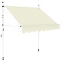 Tenda da Sole Retrattile Manuale 150 cm Crema