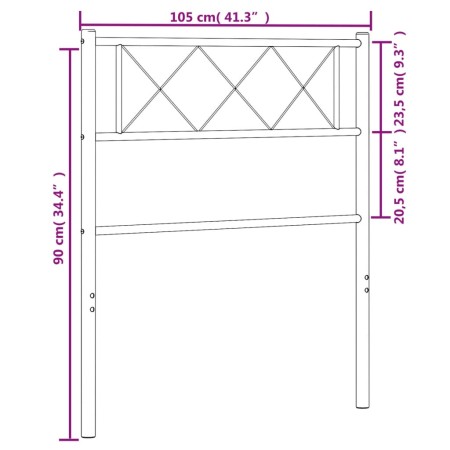 Testiera in Metallo Bianco 100 cm