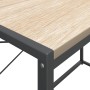 Scrivania Computer Nera e Rovere 110x60x138cm Legno Multistrato