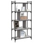 Libreria Grigio Sonoma 5 Ripiani 76x32x158 cm Legno Multistrato