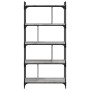 Libreria Grigio Sonoma 5 Ripiani 76x32x158 cm Legno Multistrato