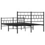 Giroletto con Testiera e Pediera Metallo Nero 140x190 cm