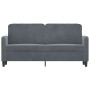 Divano a 2 Posti grigio scuro140 cm in Velluto