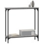 Tavolino Consolle Grigio Sonoma 75x22,5x75 cm Legno Multistrato