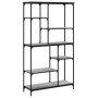 Libreria Grigio Sonoma 99x35,5x176 cm Legno Multistrato Acciaio