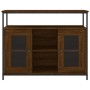 Credenza Rovere Marrone 100x35x80 cm in Legno Multistrato