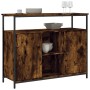 Credenza Rovere Fumo 100x35x80 cm in Legno Multistrato