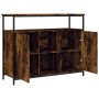 Credenza Rovere Fumo 100x35x80 cm in Legno Multistrato