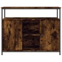 Credenza Rovere Fumo 100x35x80 cm in Legno Multistrato