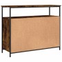 Credenza Rovere Fumo 100x35x80 cm in Legno Multistrato