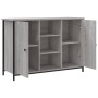 Credenza Grigio Sonoma 100x35x70 cm in Legno Multistrato