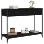 Tavolino Consolle Nero 100x34,5x75 cm in Legno Multistrato