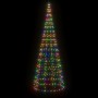 Illuminazione Albero di Natale su Pennone 550LED Colorato 300cm