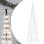 Luce Albero di Natale su Pennone 3000LED Bianco Freddo 800cm