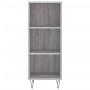 Credenza Grigio Sonoma 34,5x34x180 cm in Legno Multistrato