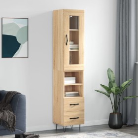 Credenza Rovere Sonoma 34,5x34x180 cm in Legno Multistrato