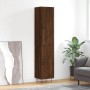 Credenza Rovere Marrone 34,5x34x180 cm in Legno Multistrato