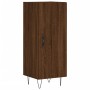 Credenza Rovere Marrone 34,5x34x180 cm in Legno Multistrato