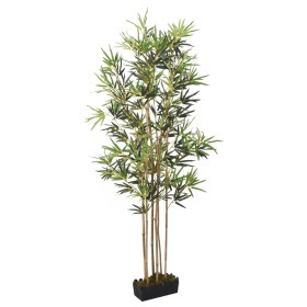 Albero Bambù Artificiale 368 Foglie 80 cm Verde