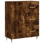 Credenza Rovere Fumo 69,5x34x180 cm in Legno Multistrato