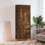 Credenza Rovere Fumo 69,5x34x180 cm in Legno Multistrato