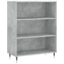 Credenza Grigio Cemento 69,5x34x180 cm in Legno Multistrato