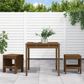 Set da Bistrot da Giardino 3 pz Miele in Legno Massello di Pino