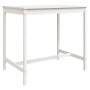 Set Bar da Giardino 5 pz Bianco in Legno Massello di Pino