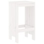 Set Bar da Giardino 7 pz Bianco in Legno Massello di Pino