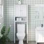 Portaoggetti Sopra WC BERG Bianco 60x27x164,5 cm Legno Massello