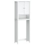 Portaoggetti Sopra WC BERG Bianco 60x27x164,5 cm Legno Massello