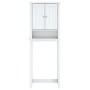 Portaoggetti Sopra WC BERG Bianco 60x27x164,5 cm Legno Massello