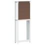 Portaoggetti Sopra WC BERG Bianco 60x27x164,5 cm Legno Massello