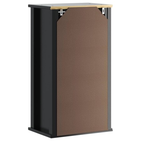 Mobile da Bagno a Muro BERG Nero 40x27x71,5 cm Massello Pino