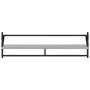 Set Mensole Parete con Aste 6pz Grigio Sonoma Legno Multistrato