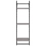 Set Mensole Parete con Aste 6pz Grigio Sonoma Legno Multistrato