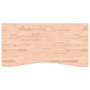 Piano per Scrivania 110x(50-55)x2,5 cm Legno Massello di Faggio