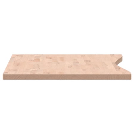 Piano per Scrivania 110x(55-60)x2,5 cm Legno Massello di Faggio