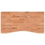 Piano per Scrivania 100x(45-50)x1,5 cm Legno Massello di Faggio