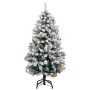 Albero Natale Incernierato con 150 LED e Palline 150 cm