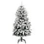 Albero Natale Incernierato con 150 LED e Palline 150 cm